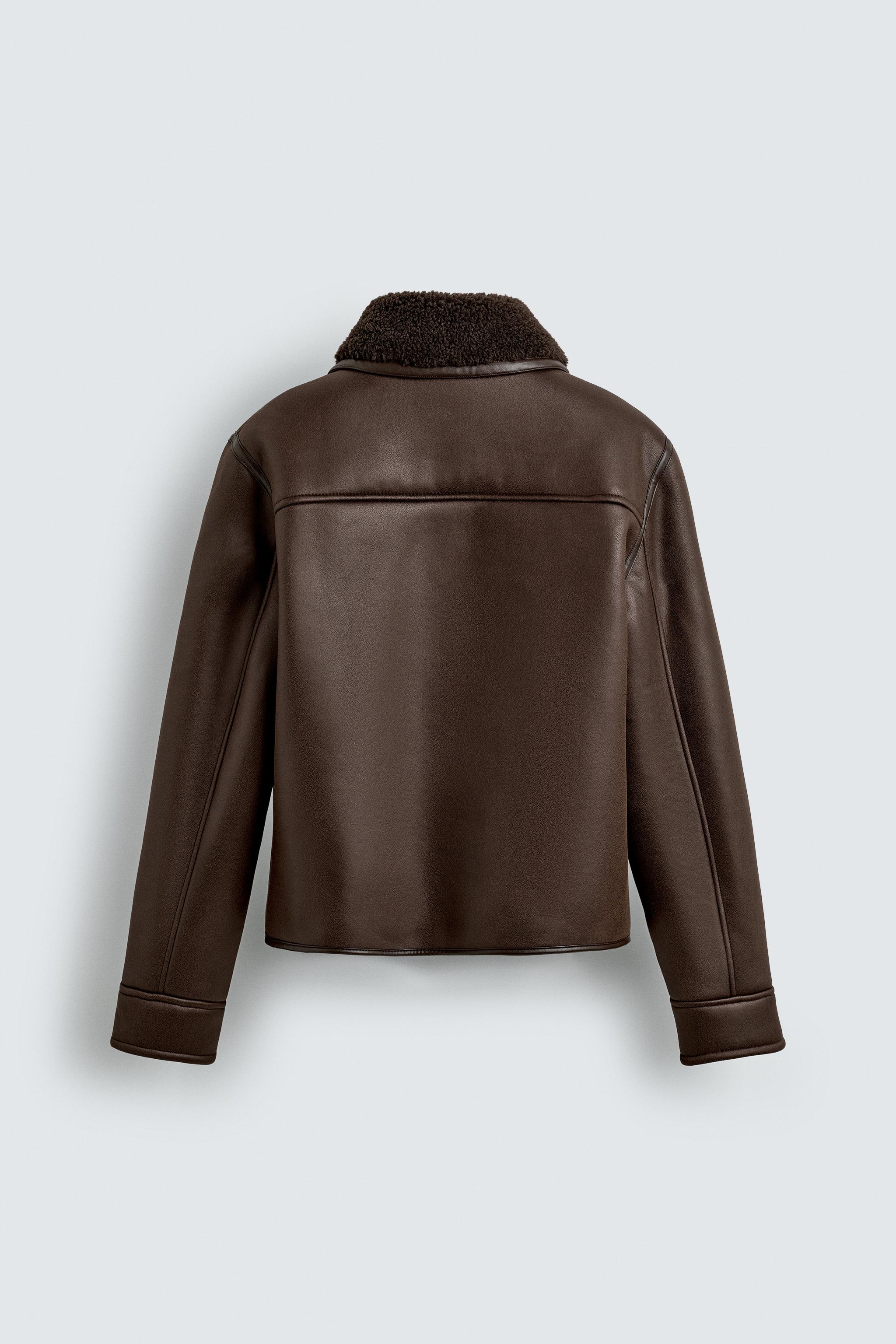 BLOUSON EFFET DAIM DOUBLE FACE